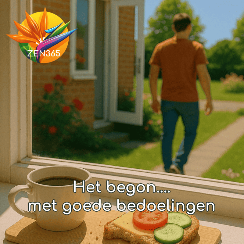 Koffie vergeten, mezelf gevonden